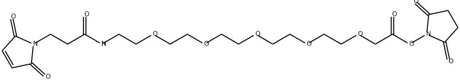 MAL-NH-PEG5-CH2COONHS 结构式