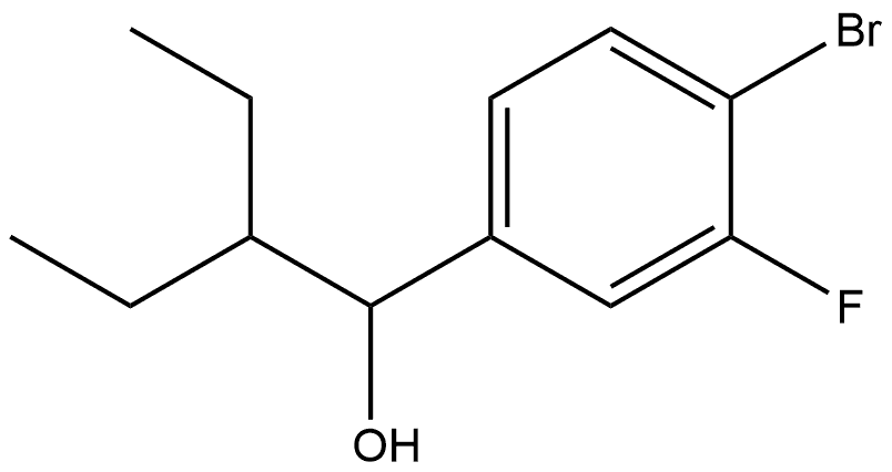 4-Bromo-α-(1-ethylpropyl)-3-fluorobenzenemethanol 结构式