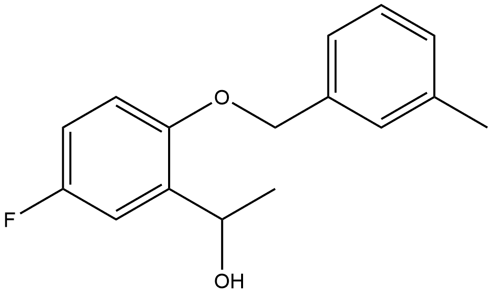 5-Fluoro-α-methyl-2-[(3-methylphenyl)methoxy]benzenemethanol 结构式