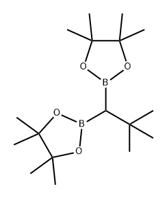 2,2'-(2,2-二甲基丙烷-1,1-二酰基)双(4,4,5,5-四甲基-1,3,2-二氧苯甲醛) 结构式