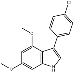 1H-Indole, 3-(4-chlorophenyl)-4,6-dimethoxy- 结构式
