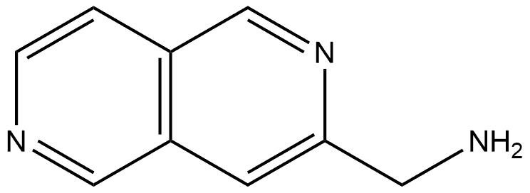 (2,6-萘啶-3-基)甲胺 结构式