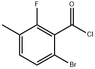 6-Bromo-2-fluoro-3-methylbenzoyl chloride 结构式