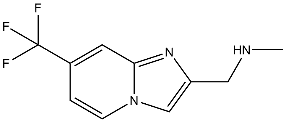 N-methyl-1-(7-(trifluoromethyl)imidazo[1,2-a]pyridin-2-yl)methanamine 结构式