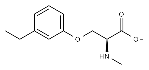 O-(3-ethylphenyl)-N-methyl-L-serine 结构式