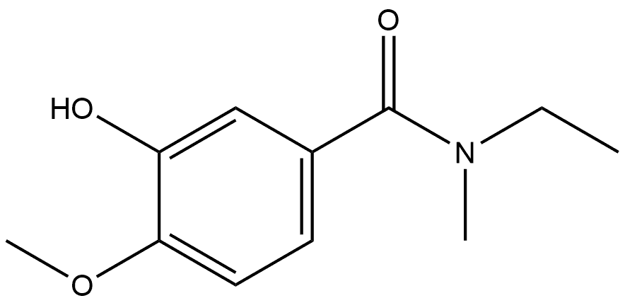 N-Ethyl-3-hydroxy-4-methoxy-N-methylbenzamide 结构式