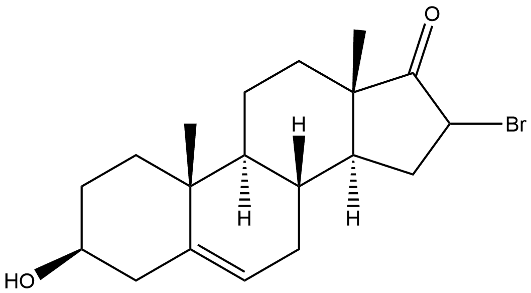 Androst-5-en-17-one, 16-bromo-3-hydroxy-, (3β)- 结构式