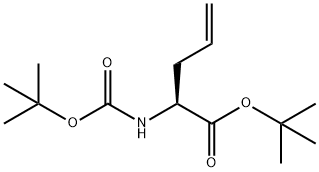 (S)-2-((叔丁氧基羰基)氨基)戊-4-烯酸叔丁酯 结构式