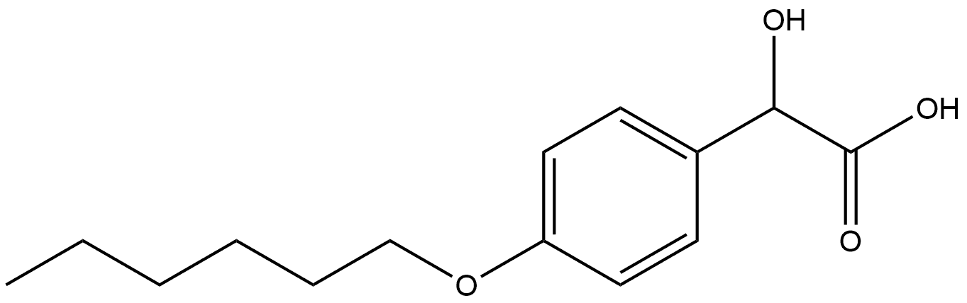 4-(Hexyloxy)-α-hydroxybenzeneacetic acid 结构式