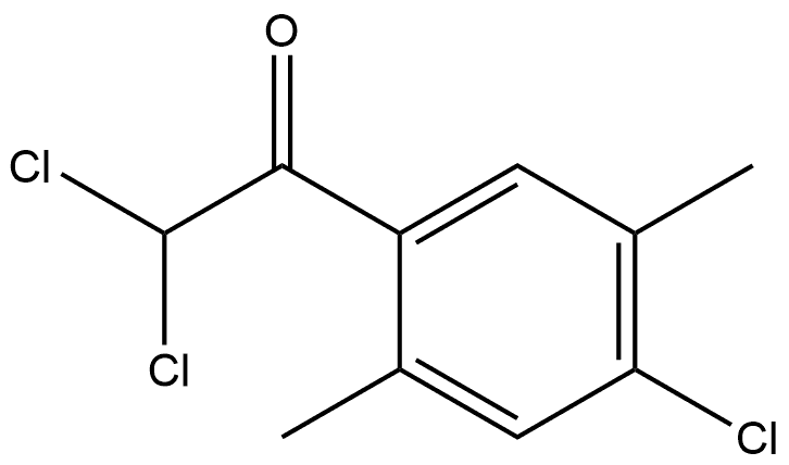 2,2-dichloro-1-(4-chloro-2,5-dimethylphenyl)ethanone 结构式