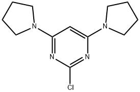 Pyrimidine, 2-chloro-4,6-di-1-pyrrolidinyl- 结构式