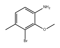 3-溴-2-甲氧基-4-甲基苯胺 结构式