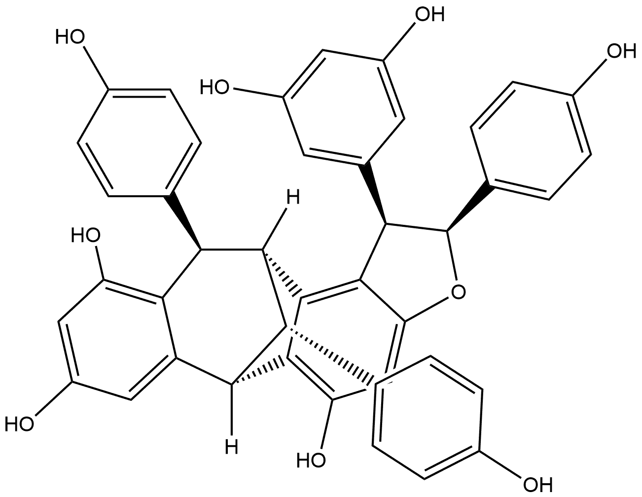 Ampelopsin G 结构式