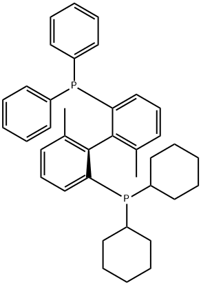二环己基(2'-(二苯基膦基)-6,6'-二甲基-[1,1'-联苯基]-2-基)膦 结构式