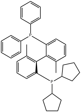 二环戊基(2'-(二苯基膦基)-6,6'-二甲基-[1,1'-联苯基]-2-基)膦 结构式