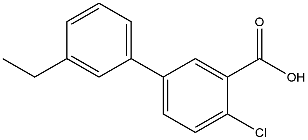 4-Chloro-3'-ethyl[1,1'-biphenyl]-3-carboxylic acid 结构式