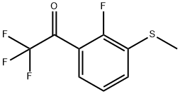 2,2,2-Trifluoro-1-(2-fluoro-3-(methylthio)phenyl)ethanone 结构式