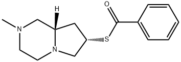S-[(7S,8aS)-Octahydro-2-methylpyrrolo[1,2-a]pyrazin-7-yl] benzenecarbothioate 结构式
