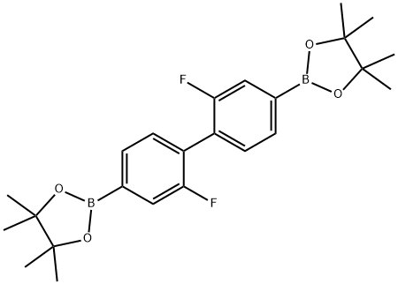 2,2'-(2,2'-二氟-[1,1'-联苯]-4,4'-二基)双(4,4,5,5-四甲基-1,3,2-二恶硼烷) 结构式