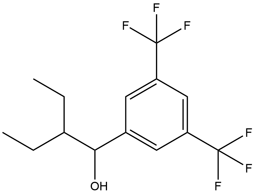 α-(1-Ethylpropyl)-3,5-bis(trifluoromethyl)benzenemethanol 结构式