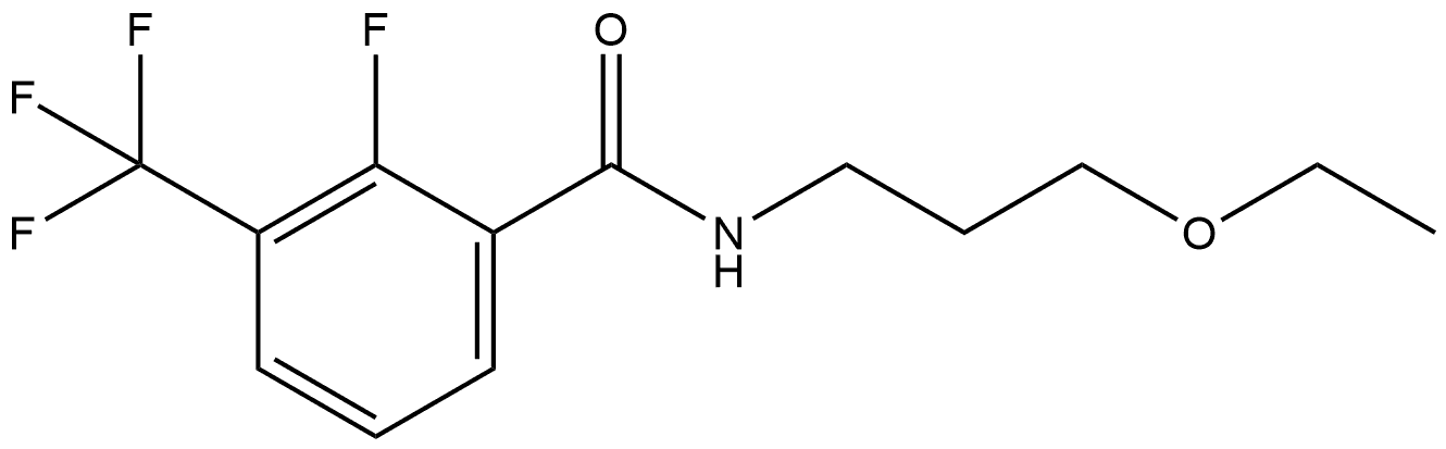 N-(3-Ethoxypropyl)-2-fluoro-3-(trifluoromethyl)benzamide 结构式