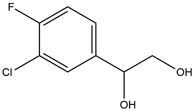 1-(3-Chloro-4-fluorophenyl)-1,2-ethanediol 结构式