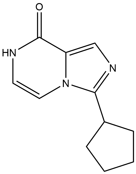 3-Cyclopentylimidazo[1,5-a]pyrazin-8(7H)-one 结构式