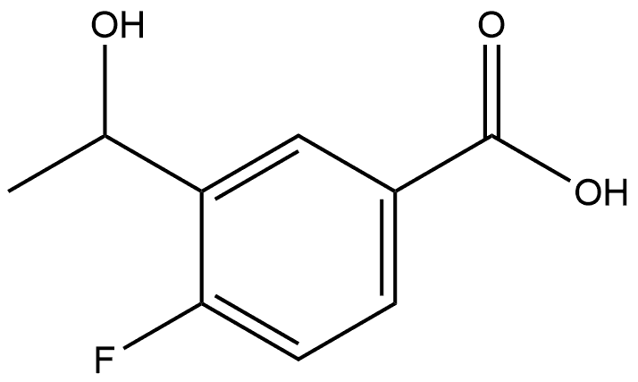 4-氟-3-(1-羟乙基)苯甲酸 结构式