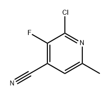 2-氯-3-氟-6-甲基-吡啶-4-腈 结构式