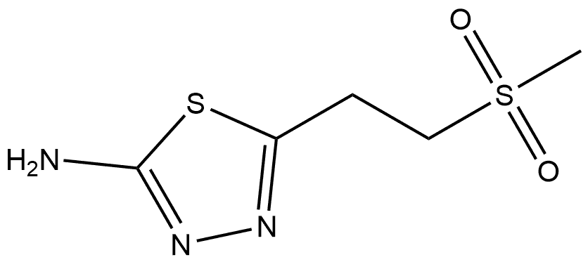 5-(2-(甲基磺酰基)乙基)-1,3,4-噻二唑-2-胺 结构式