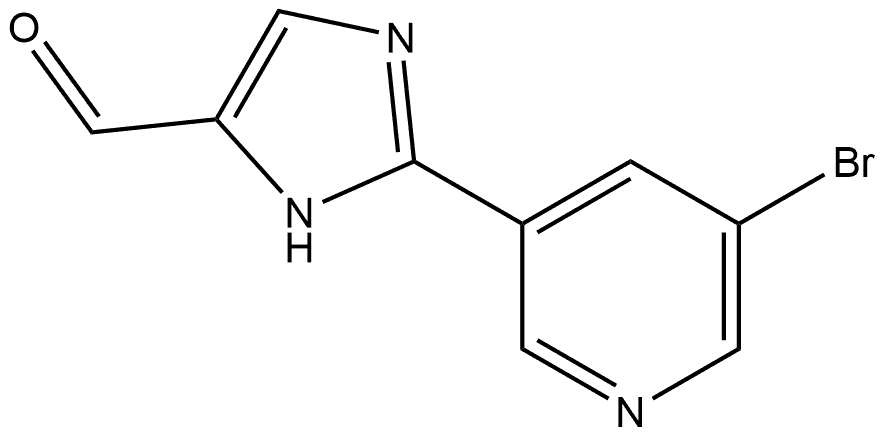 2-(5-溴-3-吡啶基)咪唑-5-甲醛 结构式