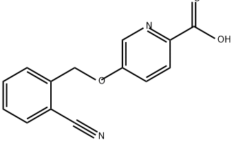 2-Pyridinecarboxylic acid, 5-[(2-cyanophenyl)methoxy]- 结构式