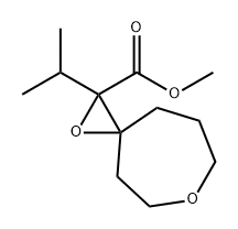2-异丙基-1,6-二氧杂螺[2.6]壬烷-2-羧酸甲酯 结构式