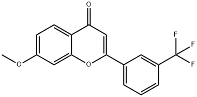 7-Methoxy-2-(3-(trifluoromethyl)phenyl)-4H-chromen-4-one 结构式