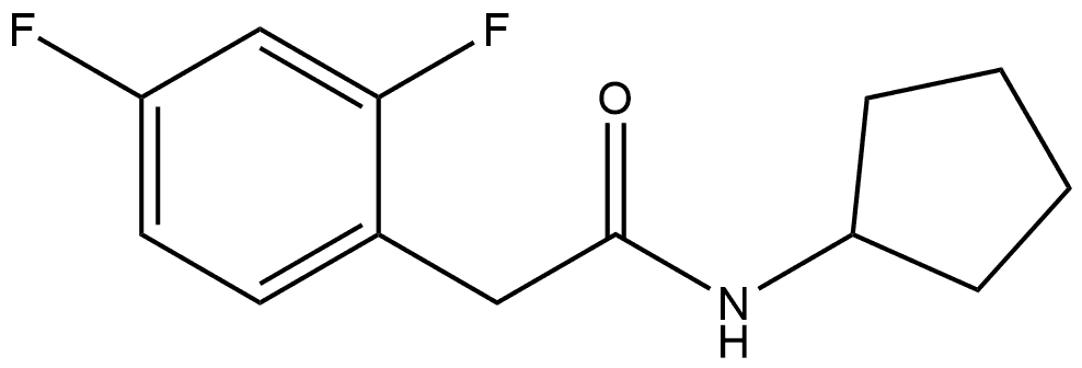 N-Cyclopentyl-2,4-difluorobenzeneacetamide 结构式