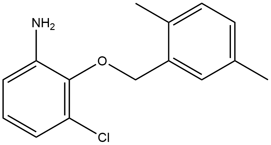 3-Chloro-2-[(2,5-dimethylphenyl)methoxy]benzenamine 结构式