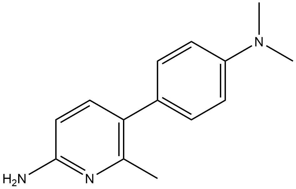 5-[4-(Dimethylamino)phenyl]-6-methyl-2-pyridinamine 结构式