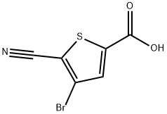 4-溴-5-氰基噻吩-2-甲酸 结构式