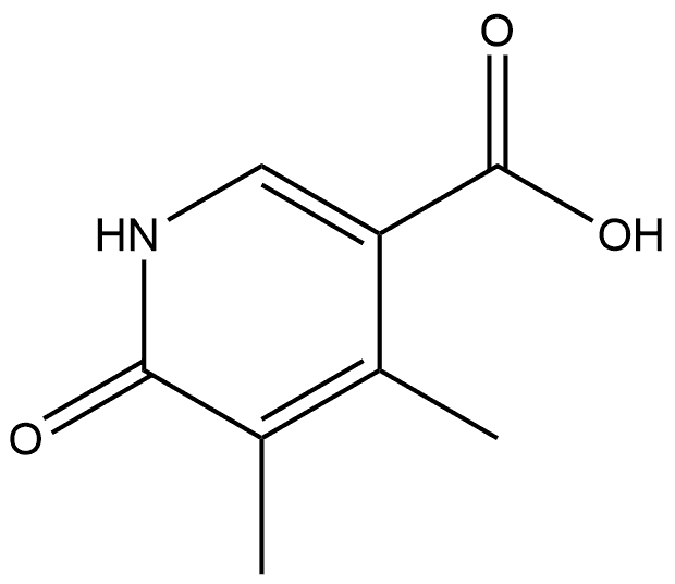4,5-二甲基-6-氧代-1,6-二氢吡啶-3-羧酸 结构式
