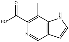 7-甲基-1H-吡咯并[3,2-C]吡啶-6-羧酸 结构式