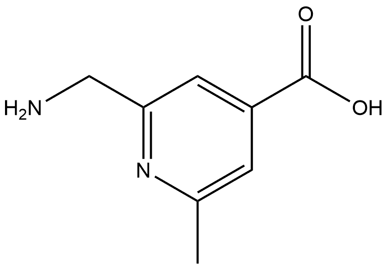 2-(氨甲基)-6-甲基异烟酸 结构式