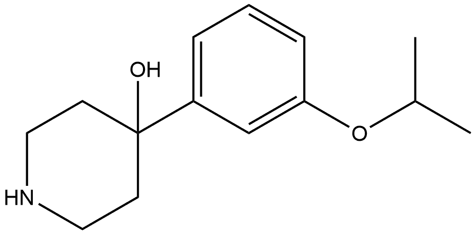 4-(3-isopropoxyphenyl)piperidin-4-ol 结构式