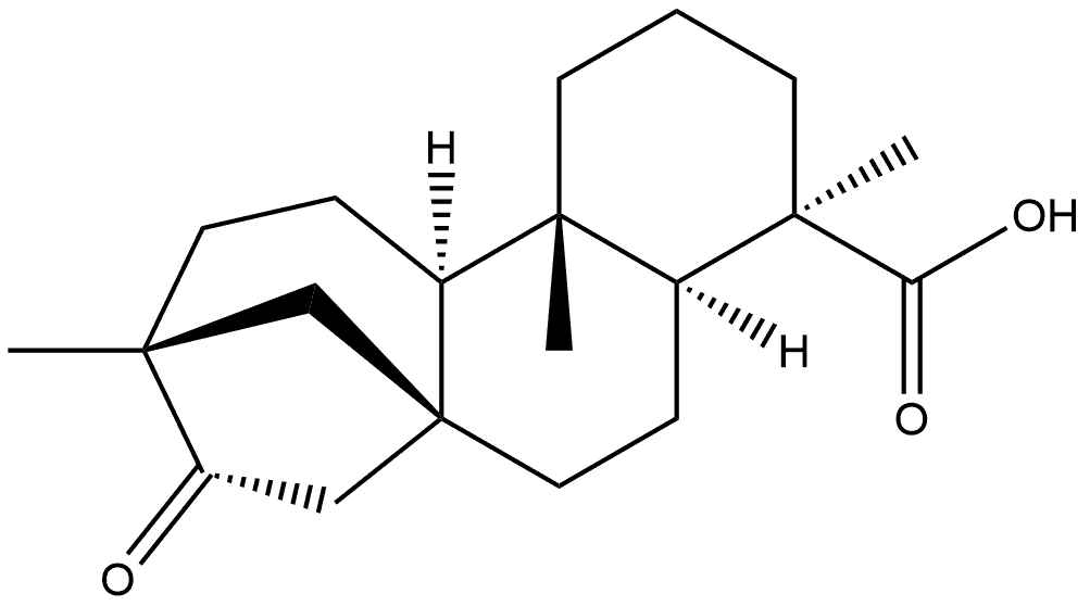 17-Norkauran-18-oic acid, 13-methyl-16-oxo-, (4α)- 结构式