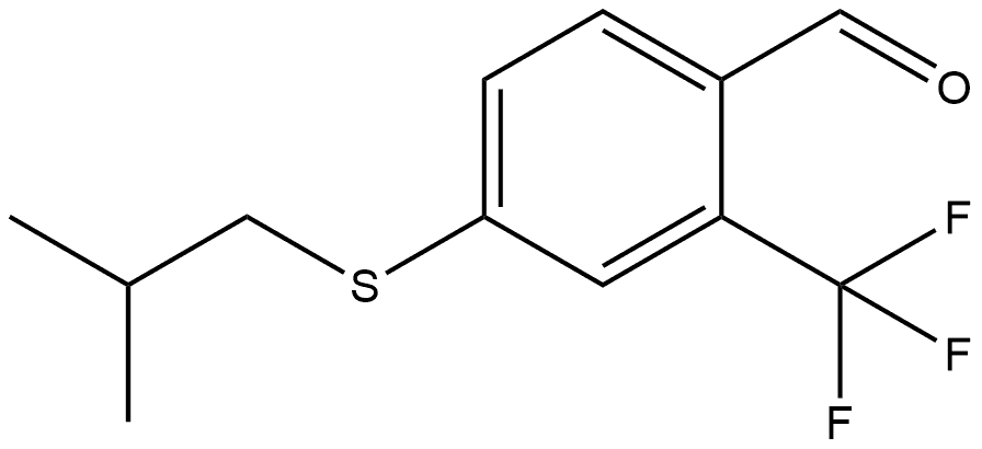 4-[(2-Methylpropyl)thio]-2-(trifluoromethyl)benzaldehyde 结构式