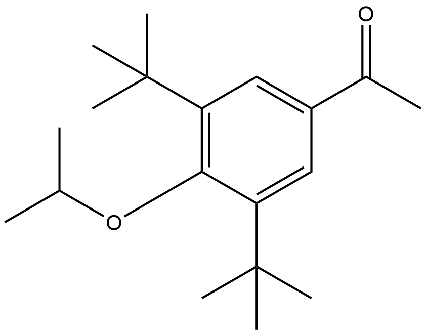 1-[3,5-Bis(1,1-dimethylethyl)-4-(1-methylethoxy)phenyl]ethanone 结构式