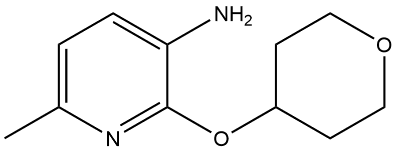 6-Methyl-2-[(tetrahydro-2H-pyran-4-yl)oxy]-3-pyridinamine 结构式