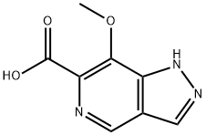 7-Methoxy-1H-pyrazolo[4,3-c]pyridine-6-carboxylic acid 结构式