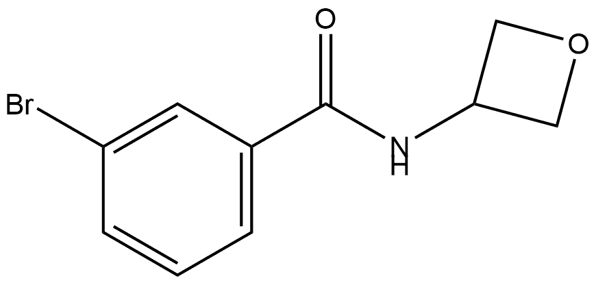 3-溴-N-(氧杂环丁烷-3-基)苯甲酰胺 结构式