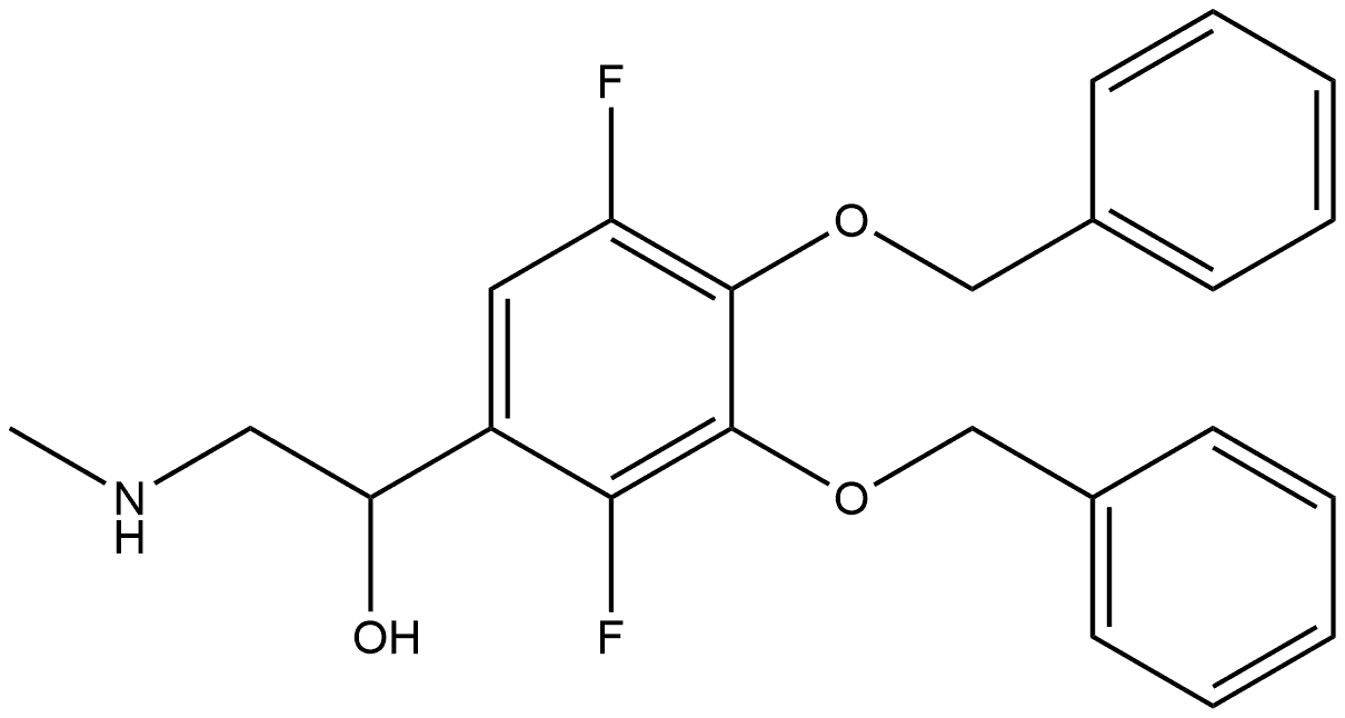 Benzenemethanol, 2,5-difluoro-α-[(methylamino)methyl]-3,4-bis(phenylmethoxy)- 结构式