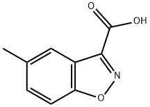 5-甲基-1,2-苯并异噁唑-3-羧酸 结构式